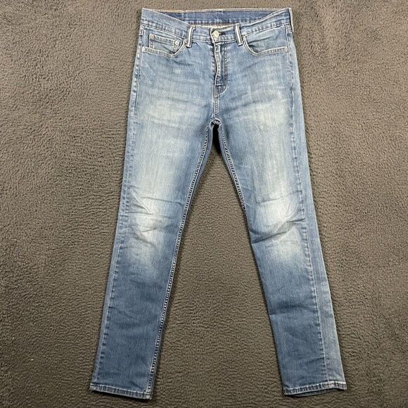 Levis Jeans Mens 32x34 (Fits 31x32) Blue 511 Slim Fit Light Wash Denim Stretch - Picture 1 of 16